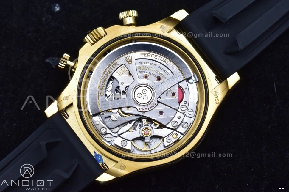 Black 1:1 Dial YG Edition Best (Weighted) 126518 V6 on Oysterflex Strap QF Daytona SH4131 0521